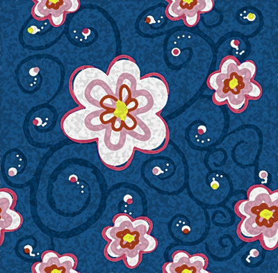 Blue and Pink Flowers