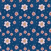 Blue and Pink Flowers