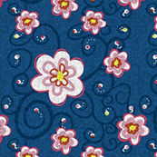 Blue and Pink Flowers