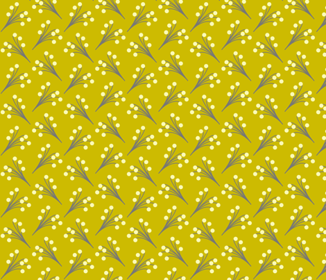 berries_green_grey fabric by ruthiepearl on Spoonflower - custom fabric