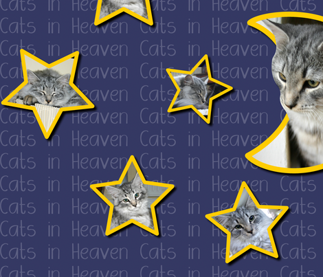 Cats in Heaven fabric by cross_the_lime on Spoonflower - custom fabric