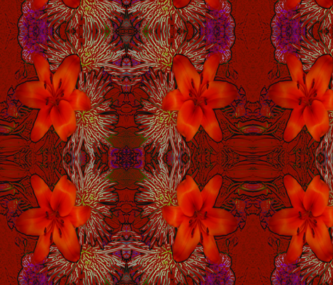 Tiger Lilly fabric by stacey_drescher on Spoonflower - custom fabric