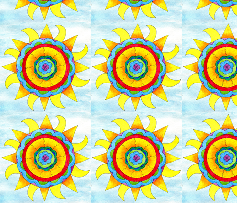 Winter Solstice Sun fabric by gottacre8! on Spoonflower - custom fabric
