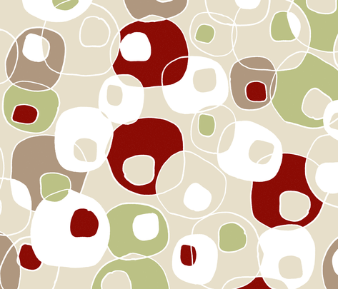 loops with red fabric by musterartig on Spoonflower - custom fabric