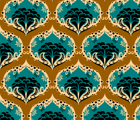 shadesofgreydamask1 fabric by renule on Spoonflower - custom fabric