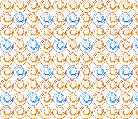 Roy and Bee Swirl (large) fabric by whizfish on Spoonflower - custom fabric