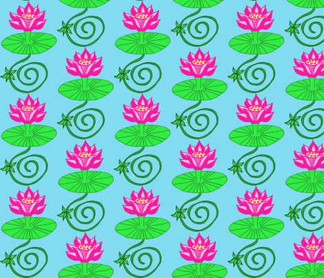 lotus fabric by whatkatesaw on Spoonflower - custom fabric