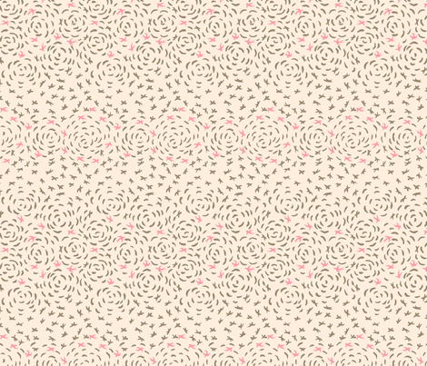 birds in cream fabric by frumafar on Spoonflower - custom fabric