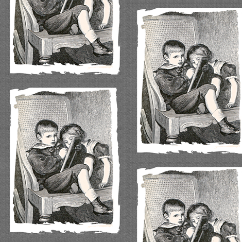 For The Love of old Books, children fabric by karenharveycox on Spoonflower - custom fabric