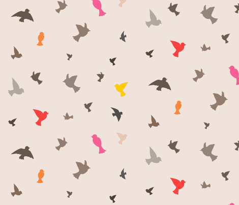 birds fabric by mrshervi on Spoonflower - custom fabric