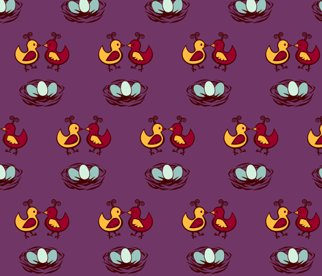 It takes 2 to tango - purple fabric by kerryone on Spoonflower - custom fabric