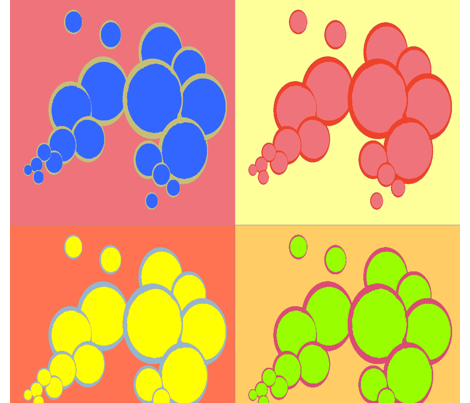 Coloured circles fabric by mohsart on Spoonflower - custom fabric