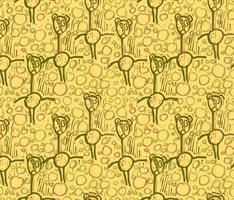 pebblesSpotsYellowGreen fabric by steph_tichenor on Spoonflower - custom fabric