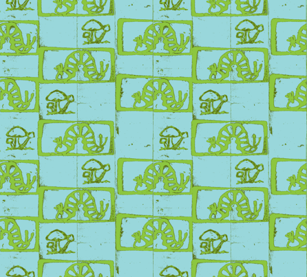 inchwormGreenBlue fabric by steph_tichenor on Spoonflower - custom fabric