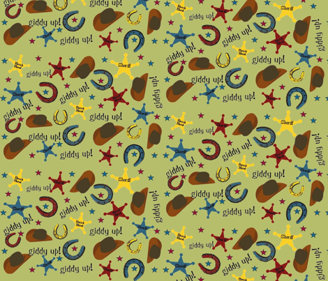 giddyup fabric by cutiepoops on Spoonflower - custom fabric