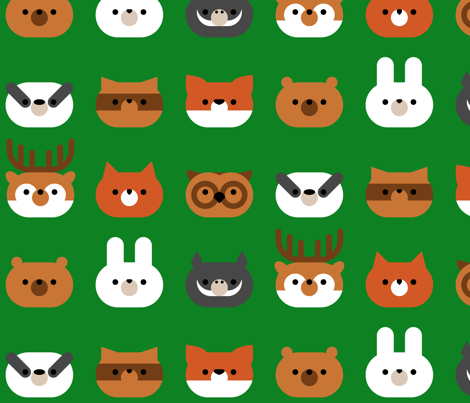 forest friends fabric by dennisthebadger on Spoonflower - custom fabric