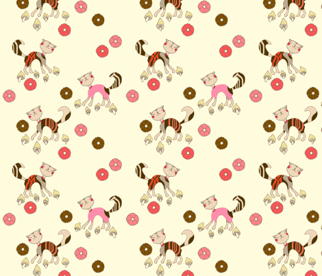 kittens_pink fabric by holli_zollinger on Spoonflower - custom fabric