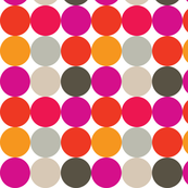 coin laundry big dots coral multi