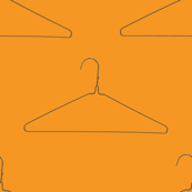 coin laundry hanger orange