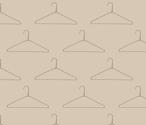 coin laundry hanger taupe fabric by piecelove on Spoonflower - custom fabric