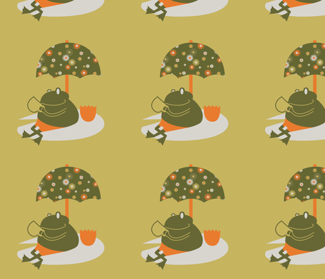 Tea Frog Umbrella fabric by royalforest on Spoonflower - custom fabric