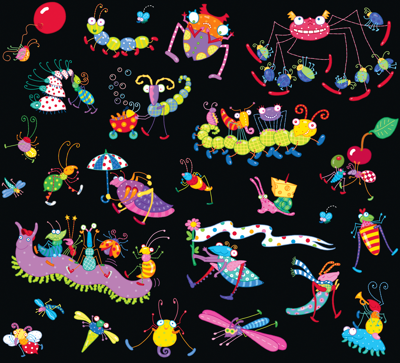 Bugs at Play Black
