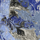 liquid kitty feather blue