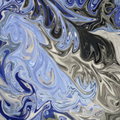 liquid kitty feather blue