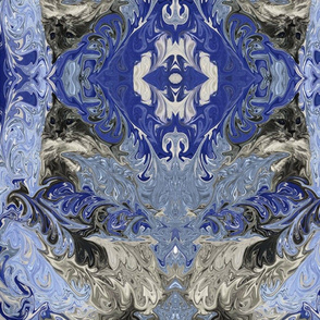 liquid kitty feather blue