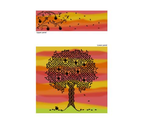 Boba Tree Panels fabric by jasmo on Spoonflower - custom fabric