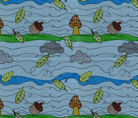 tiny landscape fabric by steph_tichenor on Spoonflower - custom fabric