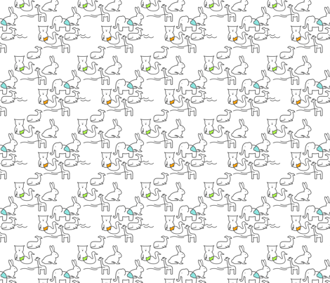 Animal Friends fabric by patriciazapata on Spoonflower - custom fabric