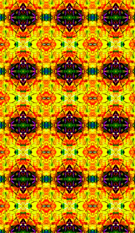 Mirrored Daffodils fabric by frances_hollidayalford on Spoonflower - custom fabric