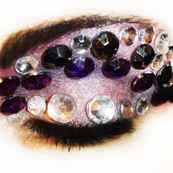 purple rhinestone EYE