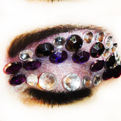 purple rhinestone EYE