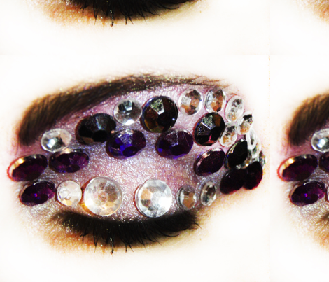 purple rhinestone EYE fabric by bebedoll on Spoonflower - custom fabric
