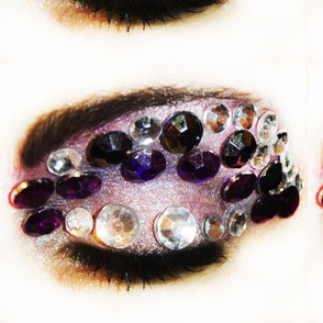 purple rhinestone EYE