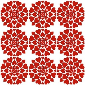 Heart Doily White