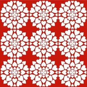 Heart Doily Red