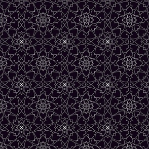 Heart Lace Black and White
