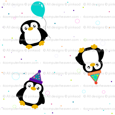 Party Penguins!  - © PinkSodaPop 4ComputerHeaven.com