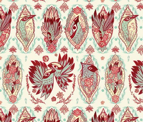 Bird_Encounter fabric by chad_grohman on Spoonflower - custom fabric