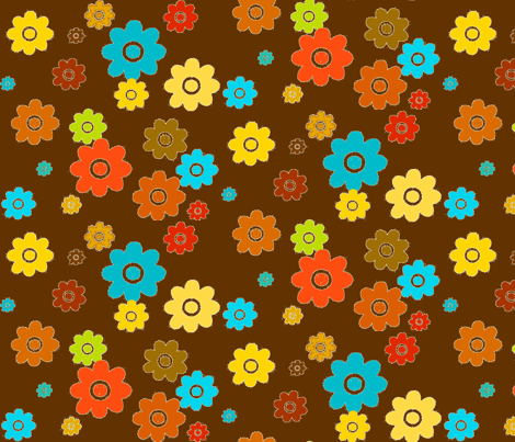 mod floral fabric by beary_organics on Spoonflower - custom fabric