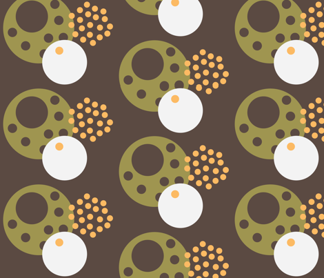 Eggdots chocolate Brown fabric by dolphinandcondor on Spoonflower - custom fabric