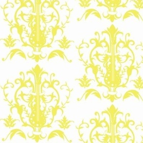 Golden Yellow Guitar Damask