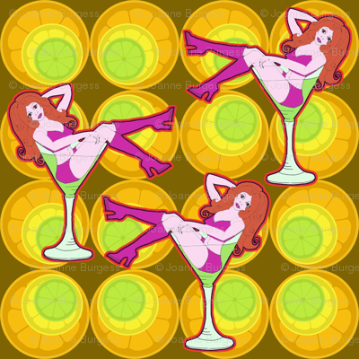 cherry in the cocktail! (fruit slice wallpaper)