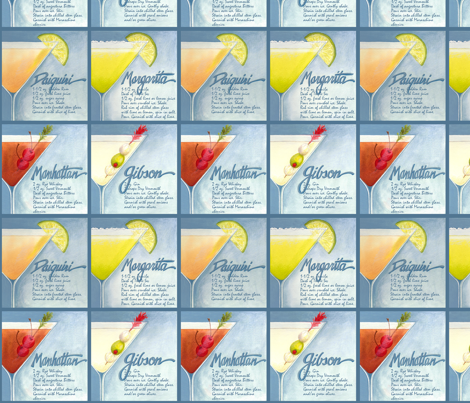 Cocktails-The Classics fabric by leslipepper on Spoonflower - custom fabric