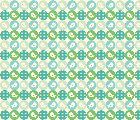cartoonbirdfabric2 fabric by luckyapple on Spoonflower - custom fabric