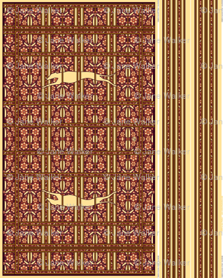 Rust Tote Bag Greyhound Fabric Panels ©2010 by Jane Walker