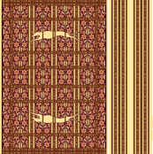Rust Tote Bag Greyhound Fabric Panels ©2010 by Jane Walker